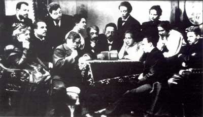 Chekhov reads his Seagull to the directors and actors of the Moscow Art Theatre