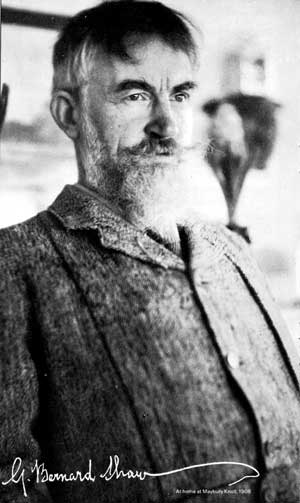 George Bernard Shaw at home at Maybury Knoll, 1906