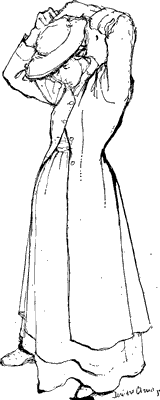Dierdre Clancy costume sketch for Peter Gill's prodution of D.H. Lawrence's The Daughter-in-Law
