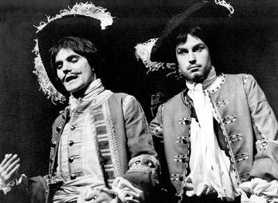 Maurice Röeves and Charles Thomas in Peter GIll's production of The Soldier's Fortune, Royal Court, 1967.  Picture: Zoe Dominic
