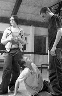 Friendly Fire, by Peter Gill, in rehearsal, Crucible Youth Theatre, Sheffield.  Photo: Sophie Hunter